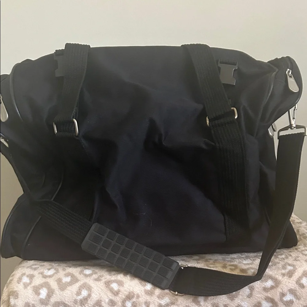 Sleek Black Travel Duffel Bag